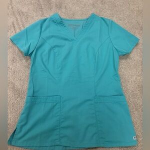 Grey's Anatomy Women's Aqua Scrub Top